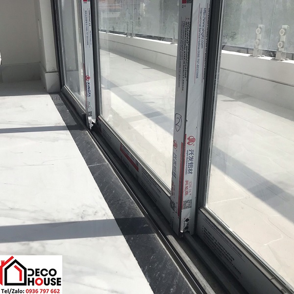 Ray trượt cửa lùa 3 cánh nhôm Xingfa