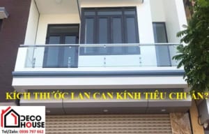 Kích thước lan can kính ban công tiêu chuẩn