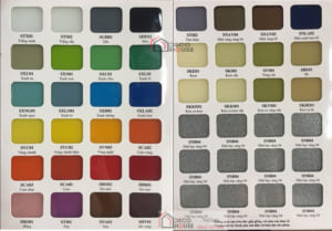 Bảng màu kính ốp bếp Hải Long