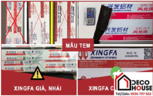 nhôm Xingfa Quảng Đông thật và giả