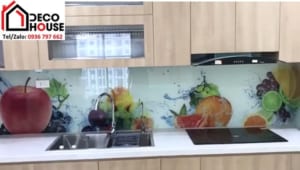 Kính bếp 3D hình hoa quả