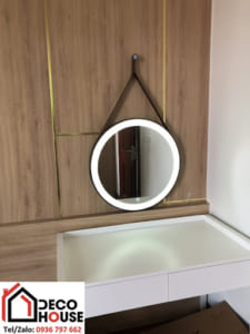 Gương tròn treo tường bàn trang điểm