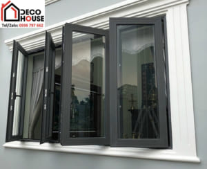 Mẫu cửa nhôm Xingfa hệ 55 4 cánh mở quay