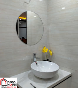 Gương soi nhà tắm hình tròn