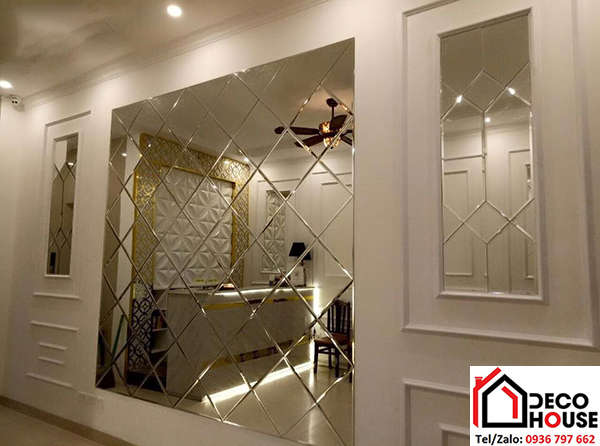 Gương ghép trang trí dán tường