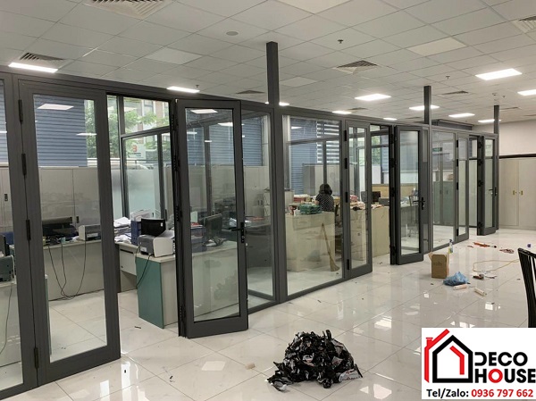 Làm vách ngăn nhôm kính tại Hà Nội