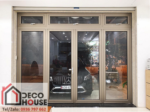 Cửa đi 4 cánh nhôm JMA mạ Anode