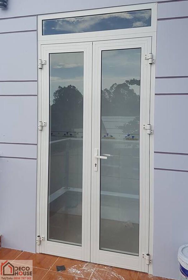 Cửa nhôm Xingfa 2 cánh màu trắng sứ đẹp