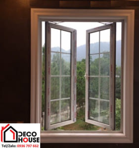 Cửa sổ mở quay 2 cánh Xingfa trắng sứ