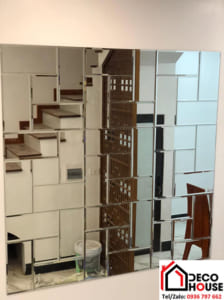 Gương ghép ô dán tường trang trí