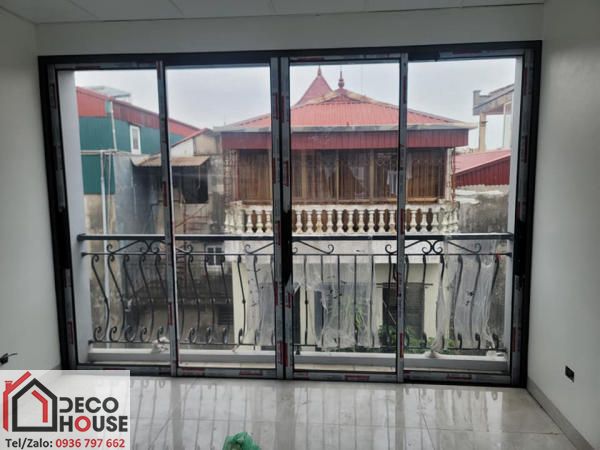 Cửa lùa nhôm kính Xingfa 2 cánh ban công
