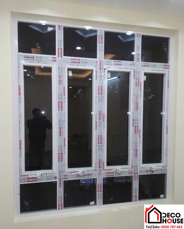 Cửa nhôm kính Xingfa màu trắng sứ đẹp