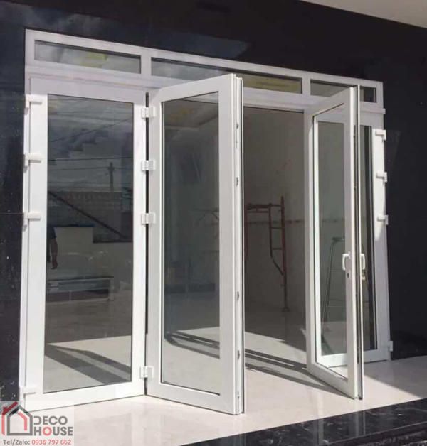 Cửa nhôm Xingfa 4 cánh màu trắng
