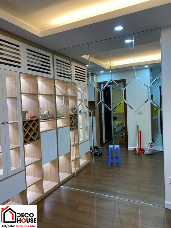 Làm gương dán tường trang trí nghệ thuật